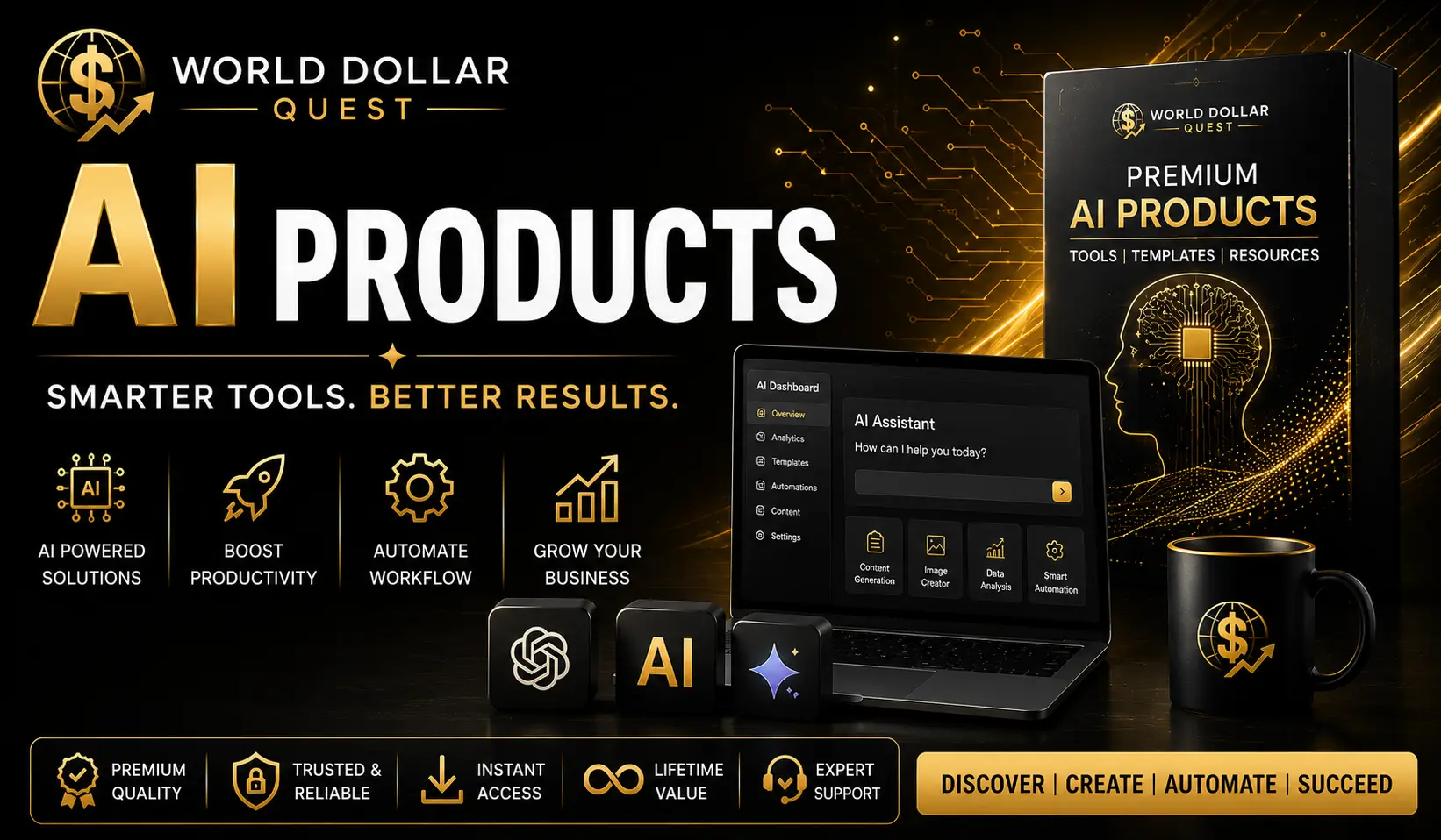 Premium AI products, digital tools and resources for productivity and business growth