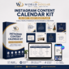 Instagram Content Calendar Kit | 30-Day Canva Template Bundle Instagram Content Calendar Kit – 30-Day Ready-Made Content Plan with Editable Canva Templates for Businesses, Creators and Entrepreneurs