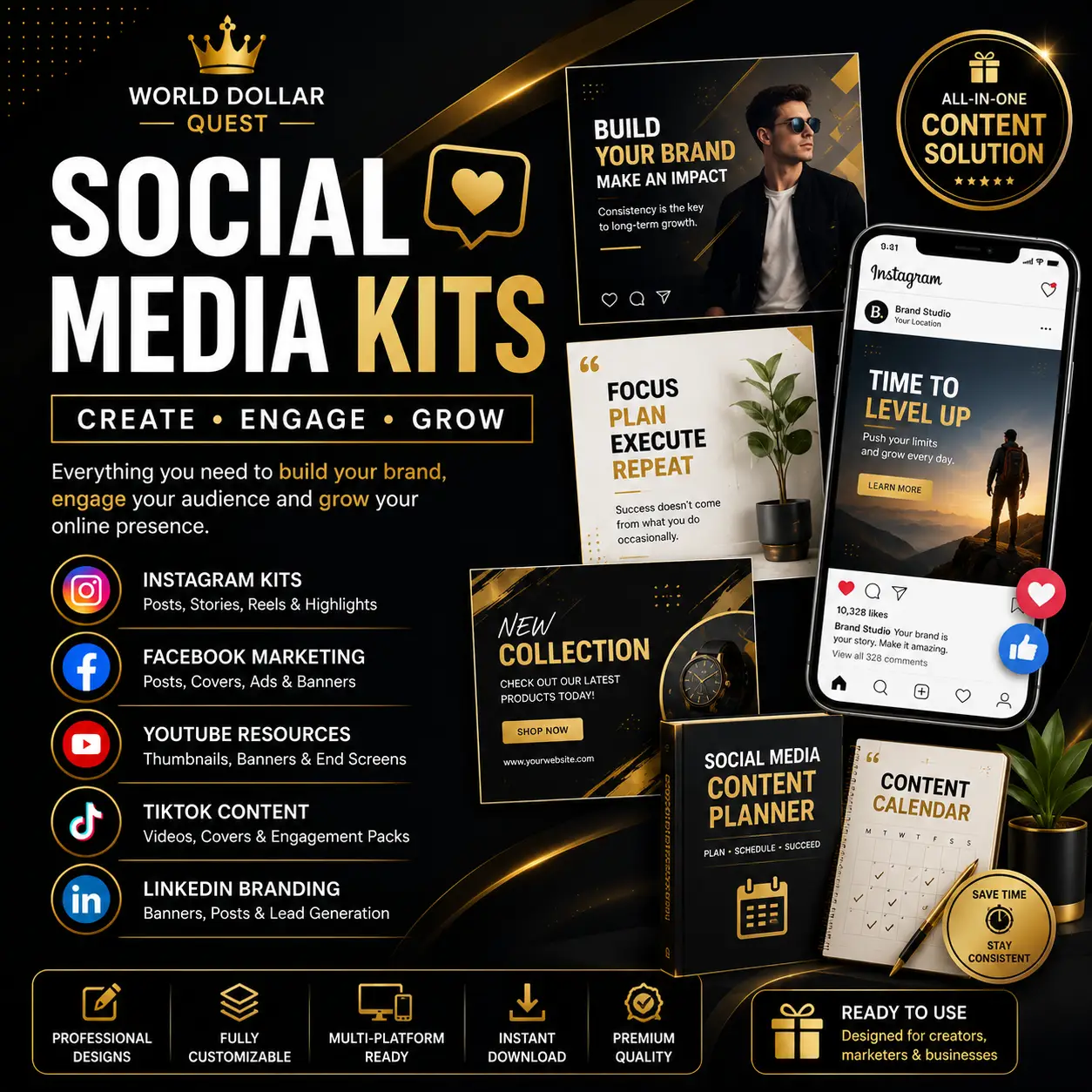 Premium Social Media Kits for content creators, influencers, freelancers and businesses to grow online.